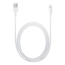 Cable Lightning a USB Apple, Color blanco, 2 m, Cable Lightning