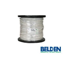 Cable de audio comercial y de seguridad Belden 5200FE 009100 forro PVC blanco CMR riser 2c/16AWG 2 conductores calibre 16 AWG