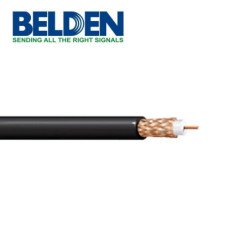 Cable coaxial Belden 543945X 0101000 para cámaras de seguridad CCTV RG59 conductor y malla 95% cobre 305 mto negro