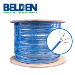 Cable UTP cat6+ Belden 2412 0065000 (350MHz) 4-pair u, UTP-unshielded riser-CMR premise horizontal cable 23 AWG solid bare coppe