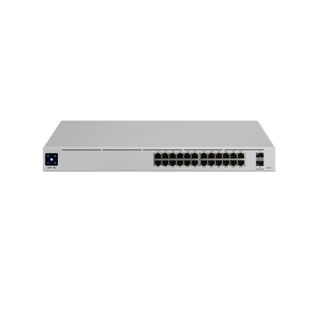 UniFi Switch Gigabit PoE PRO, 24 Puertos PoE Gigabit Ethernet, 2 Puertos SFP+, PoE 400 Watts, Administrable Capa 3, Pantalla Inf