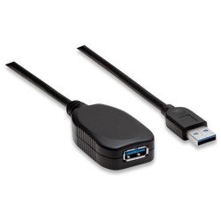 Cable de extensión activa Manhattan USB de super velocidad 3.0 amacho/a hembra 5m