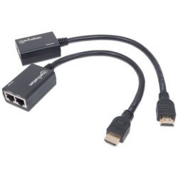 Extensor HDMI MANHATTAN 207386 - Negro, HDMI