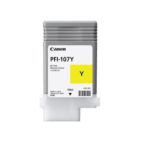 Tanque de tinta Canon para imagePROGRAF PFI-107y amarillo 130ml