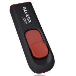 Memoria Adata 32GB USB 2.0 C008 retráctil negro-rojo