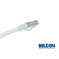 Cable de red UTP cat. 5e Belden C501109007 calibre 24, longitud 2.1 mts, color blanco