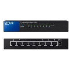 Linksys SE3008 switch No administrado Gigabit Ethernet (10/100/1000) Negro