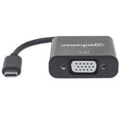Convertidor Manhattan video USB tipo c a svga hembra color negro
