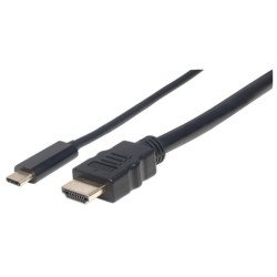 Cable USB-c, CM-HDMI m 1.0m v3.1 4k, negro Manhattan