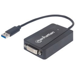 Convertidor video USB 3.0 a DVI-I H Manhattan