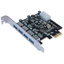 Tarjeta USB Manhattan v3 PCI express 4 puertos estándar-bracket