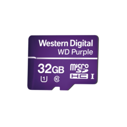 Memoria microsd de 32GB Purple, especializada para videovigilancia