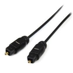 Cable 4.5m toslink de audio digital óptico spdif delgado - negro
