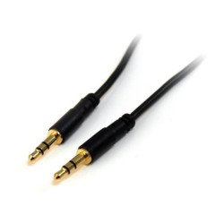 Cable 91cm 0.9 metros Slim delgado de audio estéreo mini Jack plug 3.5 mm trrs, macho a macho, Startech.com mod. MU3MMS