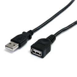 Cable de 0.9m de extensión USB 2.0 de alta velocidad hi speed, macho a hembra USB a, extensor, negro, Startech.com mod. USBEXTAA