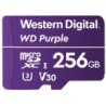 Memoria WD 256GB Micro SDXC purple videovigilancia 24/7 clase 10 u3 v30 lect 100mb/s esc 60mb/s