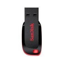 Memoria SanDisk 128GB USB 2.0 cruzer blade z50 negro c, rojo