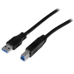 Cable USB StarTech.com - 2 m, USB A, USB B, Macho/Macho, Negro