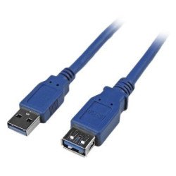 Cable de extensión USB 3.0 StarTech.com - 1.8 m, USB A, USB A, Macho/hembra, Azul