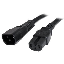 Cable de alimentación StarTech.com - 0.9 m, C14 coupler, Negro, 10