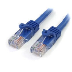 Cable de 5m de red ethernet Cat5e RJ45 sin traba snagless - azul