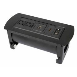 Caja conexión, enchufe, USB, HDMI, VGA, para mesa