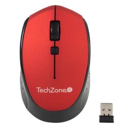 Mouse inalámbrico TechZone TZ19MOU01-INAR - rojo, inalámbrico, 1000 dpi