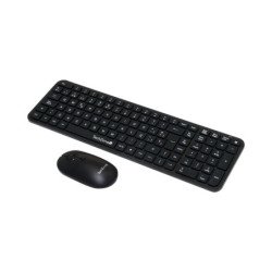 Kit teclado y mouse inalámbrico TechZone TZCOMBINA05 - negro, 20 m, 1000-1600 y 2400 dpi