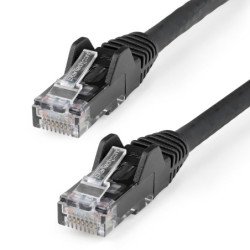 Cable ethernet cat 6 de 50 cm - LSZH - cable de red patch cat6 utp RJ45 PoE de 100w 10 gbe sin enganches negro, etl