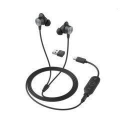Logitech Zone Wired UC Auriculares Alámbrico Dentro de oído Oficina/Centro de llamadas USB Tipo C Grafito