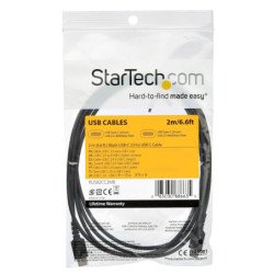 StarTech.com Cable de 2m de Carga USB C - de Carga Rápida y Sincronización USB 2.0 Tipo C a USB C para Portátiles -