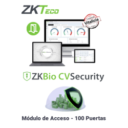 Licencia Vitalicia para 100 Puertas en Control de Acceso BioCVSecurity, Hasta 30 000 Usuarios, 200 Departamentos, 200 Áreas