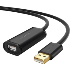 Cable de Extensión Activo USB 2.0, 10 Metros, Macho-Hembra, Booster in