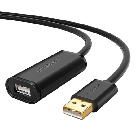 Cable de Extensión Activo USB 2.0, 10 Metros, Macho-Hembra, Booster in