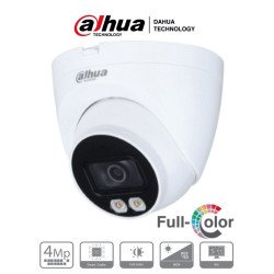 Cámara Domo IP de 4 Megapixeles, Full Color, Lente de 2.8 mm, Micrófono Integrado, 107 Grados de Apertura, H.265, Luz para 30 m,