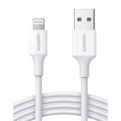 Cable USB-A a Lightning, 1 Metro, Certificado MFi, Carga Rápida 5V, 2.