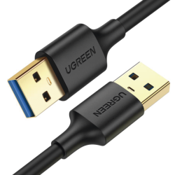 Cable USB-A 3.0 a USB-A 3.0, 3 Metros, Macho a Macho, Conector Niquela