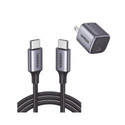 Kit de Cargador de 20w y Cable USB-C, Incluye 1 Pza 90902, 1 Pza 50150, Tecnología Inteligente, Carga Rápida, Cable de 1 Metro,
