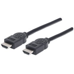 Cable HDMI Manhattan versión 1.4 macho a macho de 1.8 mts color negro en bolsa