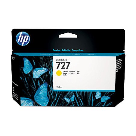 Cartucho de tinta para plotter HP 727 amarillo 130 ml B3P21A