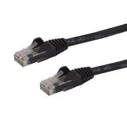 Cable de Red Ethernet Snagless Sin Enganches Cat 6 Cat6 Gigabit 3m - Negro - Extremo Secundario  1 x RJ-45 Network - Male - 6Gbi