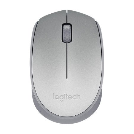Mouse Logitech M170 silver óptico inalámbrico mini receptor USB PC, Mac, Chrome