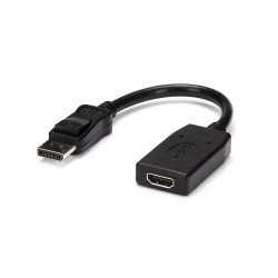 Convertidor DisplayPort a HDMI StarTech.com - 1 - Display Port M, 1 - HDMI F, Macho hembra, Negro, 0, 24 m