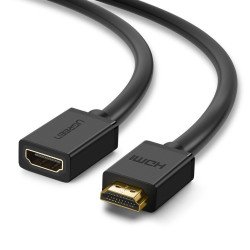 Cable extensor HDMI de 1 M, 4K@60Hz, 3D, HDR, Macho a Hembra, Núcleo de cobre estañado, Transmisión estable.
