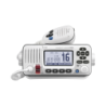 Radio móvil marino, color blanco, 25w, tx:156.025-157.425MHz, rx:156.050-163.275MHz, con GPS interconstruido, pantalla de matriz