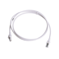 Patch Cord Z-MAX Cat6A S/FTP, CM/LS0H, 5ft, Color Blanco, Versión Bulk