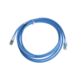 Patch Cord Z-MAX Cat6A S/FTP, CM/LS0H, 10ft, Color Azul Versión Bulk