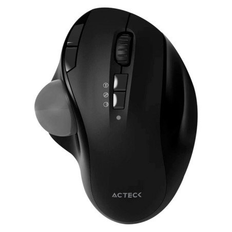 Mouse acteck virtuos art mi790, inalámbrico, dual bluetooth + USB, 2400 dpi ajustable, TrackBall, 7 botones + scroll, recargable