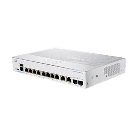 Switch CBS350 Administrable Capa 3, 8 puertos Gigabit Ethernet, PoE+ con 120W totales, 2 puertos combo (RJ45/SFP), el smartnet s