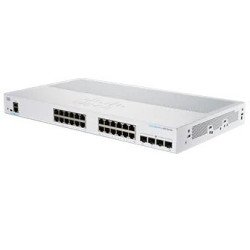 Switch CBS250 Administrable Smart, 24 puertos Gigabit Ethernet, PoE+ con 370W totales, 4 Puertos SFP (4x 1G/10G), el smartnet se